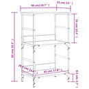 vidaXL sonoma tölgy színű szerelt fa könyvespolc 50 x 33 x 82 cm