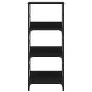 vidaXL fekete szerelt fa könyvespolc 50 x 33 x 117,5 cm
