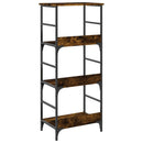 vidaXL füstös tölgy színű szerelt fa könyvespolc 50 x 33 x 117,5 cm