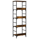 vidaXL füstös tölgy színű szerelt fa könyvespolc 50 x 33 x 153 cm