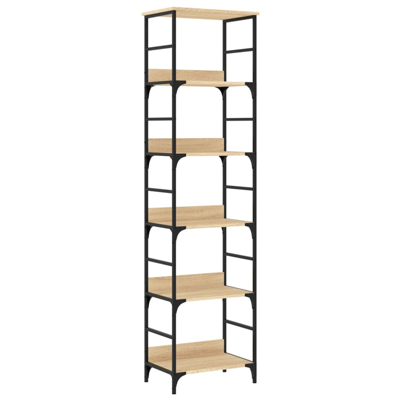 vidaXL sonoma tölgyfa könyvespolc 50 x 33 x 188,5 cm rétegelt fából
