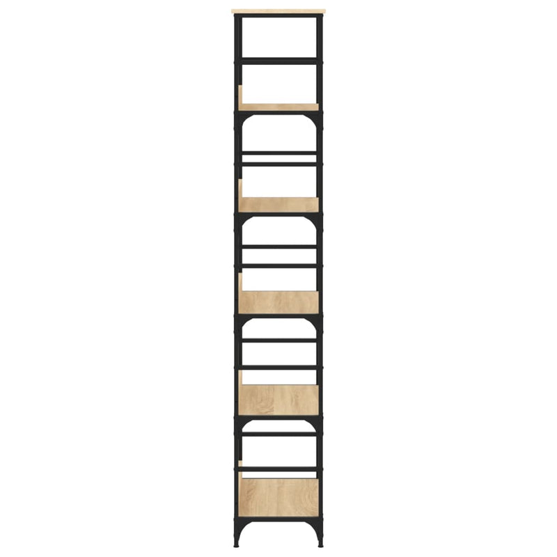vidaXL sonoma tölgyfa könyvespolc 50 x 33 x 188,5 cm rétegelt fából