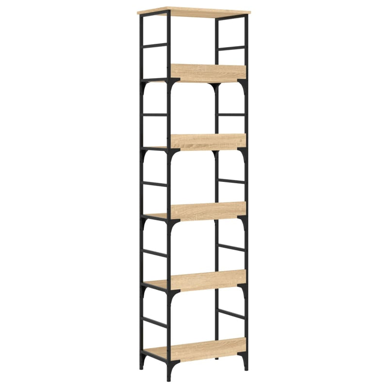 vidaXL sonoma tölgyfa könyvespolc 50 x 33 x 188,5 cm rétegelt fából