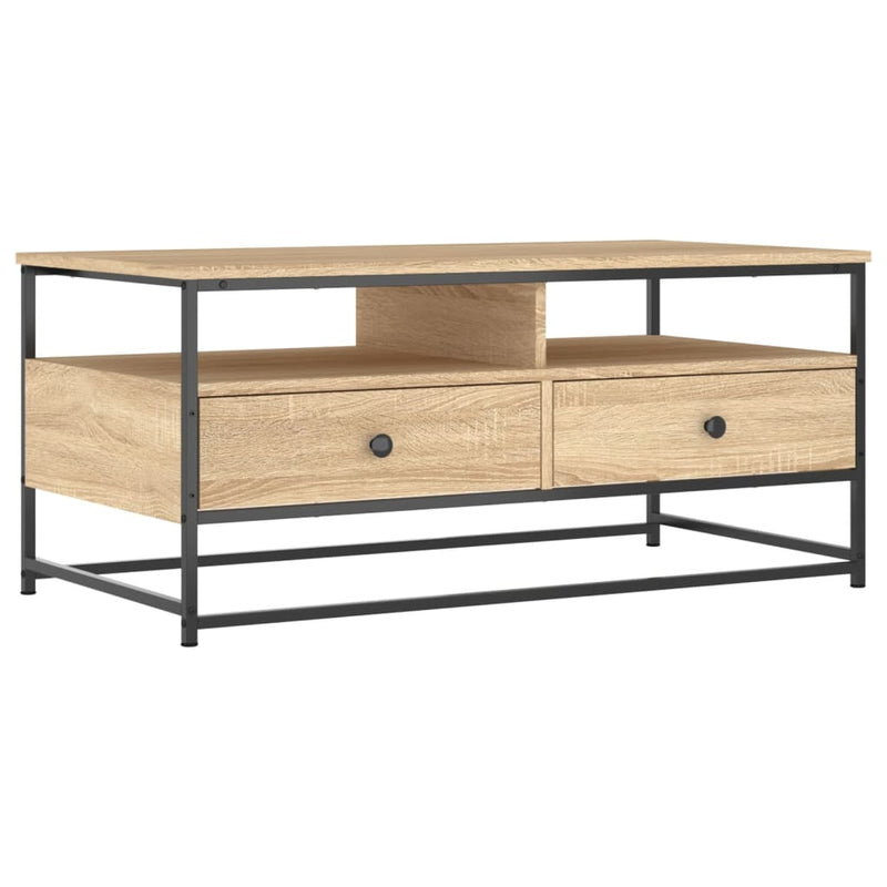 vidaXL sonoma tölgy színű szerelt fa dohányzóasztal 100 x 51 x 45 cm