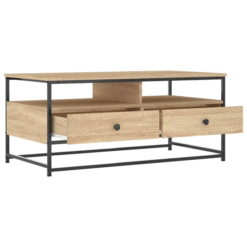 vidaXL sonoma tölgy színű szerelt fa dohányzóasztal 100 x 51 x 45 cm