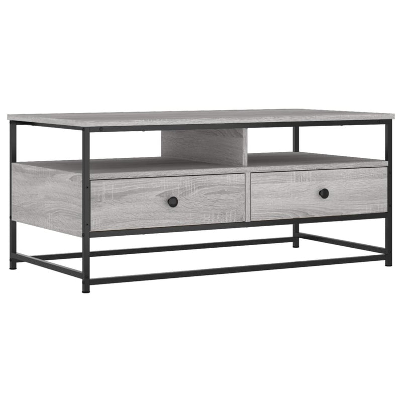vidaXL szürke sonoma színű szerelt fa dohányzóasztal 100 x 51 x 45 cm