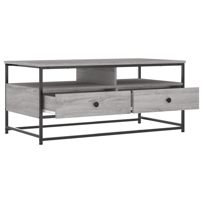 vidaXL szürke sonoma színű szerelt fa dohányzóasztal 100 x 51 x 45 cm