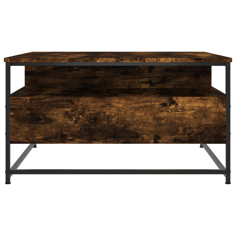vidaXL füstös tölgy színű szerelt fa dohányzóasztal 80 x 80 x 45 cm