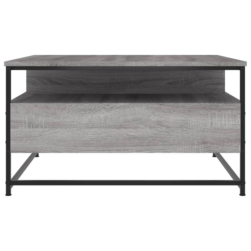 vidaXL szürke sonoma színű szerelt fa dohányzóasztal 80 x 80 x 45 cm