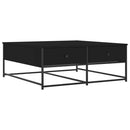 vidaXL fekete szerelt fa dohányzóasztal 100 x 99 x 40 cm
