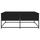 vidaXL fekete szerelt fa dohányzóasztal 100 x 99 x 40 cm