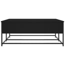 vidaXL fekete szerelt fa dohányzóasztal 100 x 99 x 40 cm