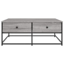vidaXL szürke sonoma színű szerelt fa dohányzóasztal 100 x 99 x 40 cm