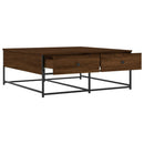 vidaXL barna tölgyszínű szerelt fa dohányzóasztal 100 x 99 x 45 cm