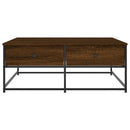 vidaXL barna tölgyszínű szerelt fa dohányzóasztal 100 x 99 x 45 cm