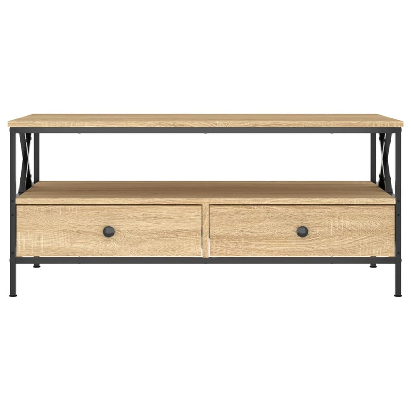 vidaXL sonoma tölgy színű szerelt fa dohányzóasztal 100 x 51 x 45 cm