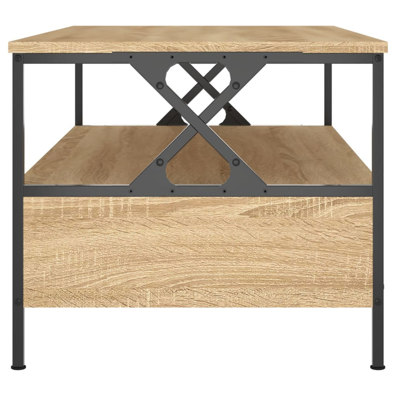 vidaXL sonoma tölgy színű szerelt fa dohányzóasztal 100 x 51 x 45 cm