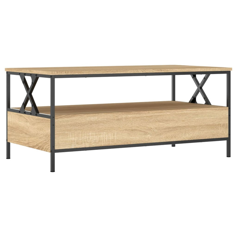 vidaXL sonoma tölgy színű szerelt fa dohányzóasztal 100 x 51 x 45 cm