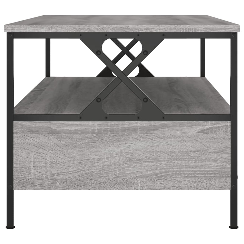 vidaXL szürke sonoma színű szerelt fa dohányzóasztal 100 x 51 x 45 cm