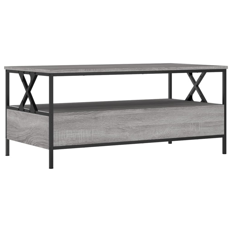 vidaXL szürke sonoma színű szerelt fa dohányzóasztal 100 x 51 x 45 cm