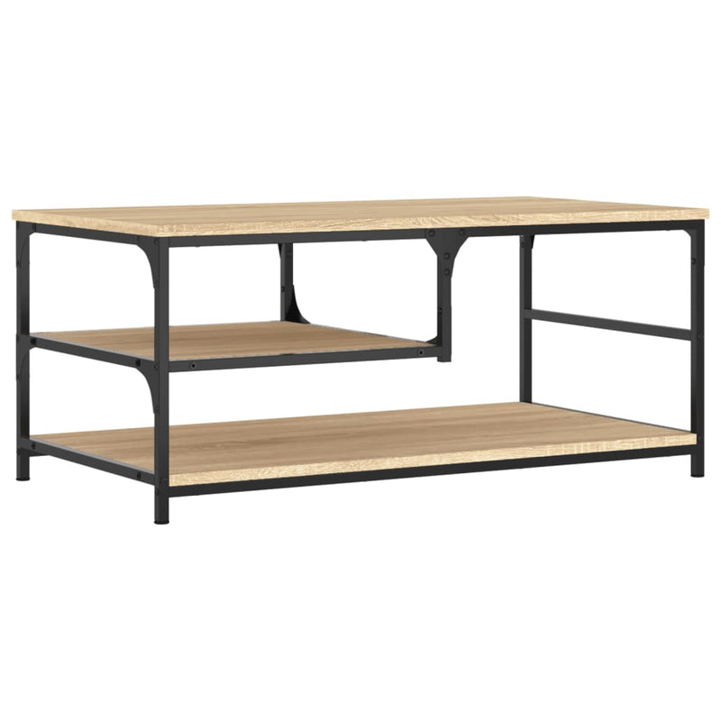 vidaXL sonoma tölgy színű szerelt fa dohányzóasztal 90 x 49 x 40 cm