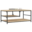 vidaXL sonoma tölgy színű szerelt fa dohányzóasztal 90 x 49 x 40 cm