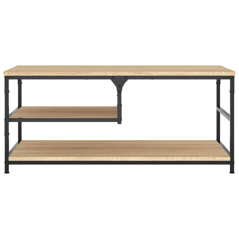 vidaXL sonoma tölgy színű szerelt fa dohányzóasztal 90 x 49 x 40 cm