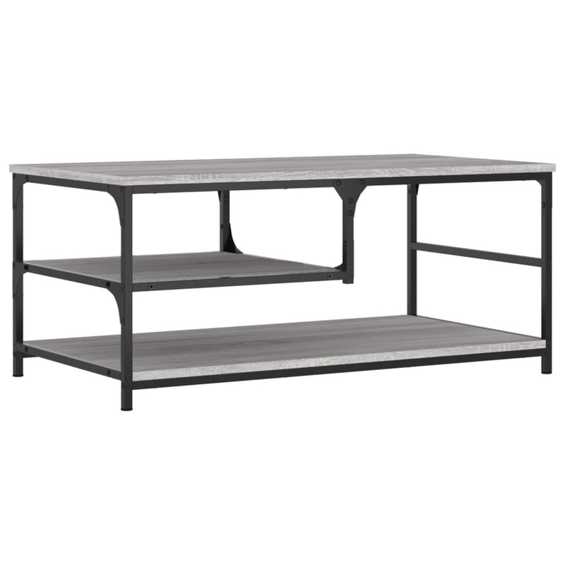 vidaXL szürke sonoma színű szerelt fa dohányzóasztal 90 x 49 x 40 cm