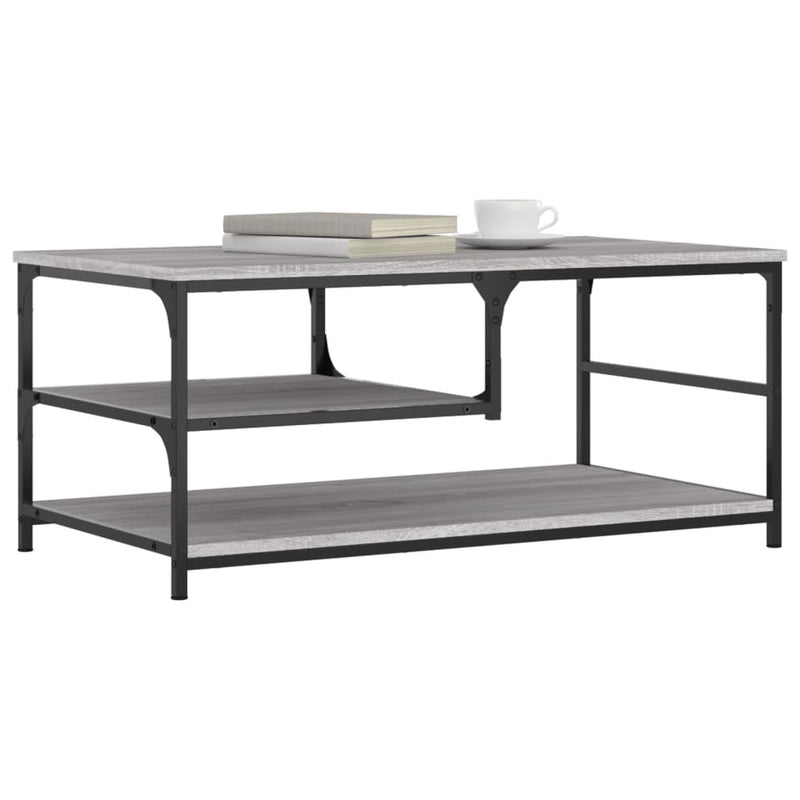 vidaXL szürke sonoma színű szerelt fa dohányzóasztal 90 x 49 x 40 cm