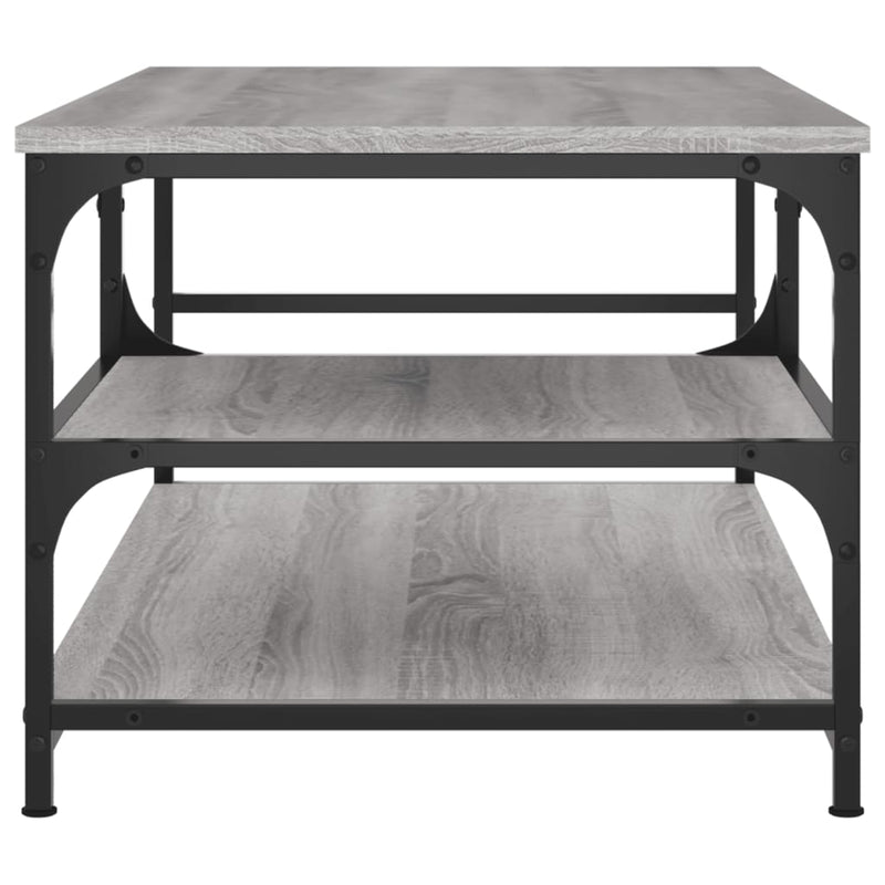 vidaXL szürke sonoma színű szerelt fa dohányzóasztal 90 x 49 x 40 cm