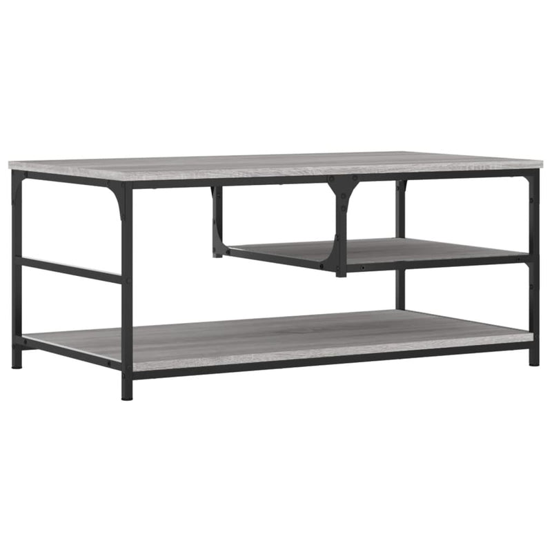 vidaXL szürke sonoma színű szerelt fa dohányzóasztal 90 x 49 x 40 cm