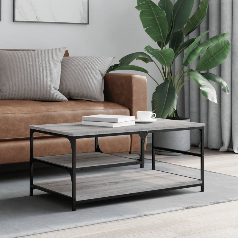 vidaXL szürke sonoma színű szerelt fa dohányzóasztal 90 x 49 x 40 cm