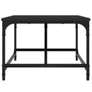 vidaXL fekete szerelt fa dohányzóasztal 75 x 50 x 35 cm