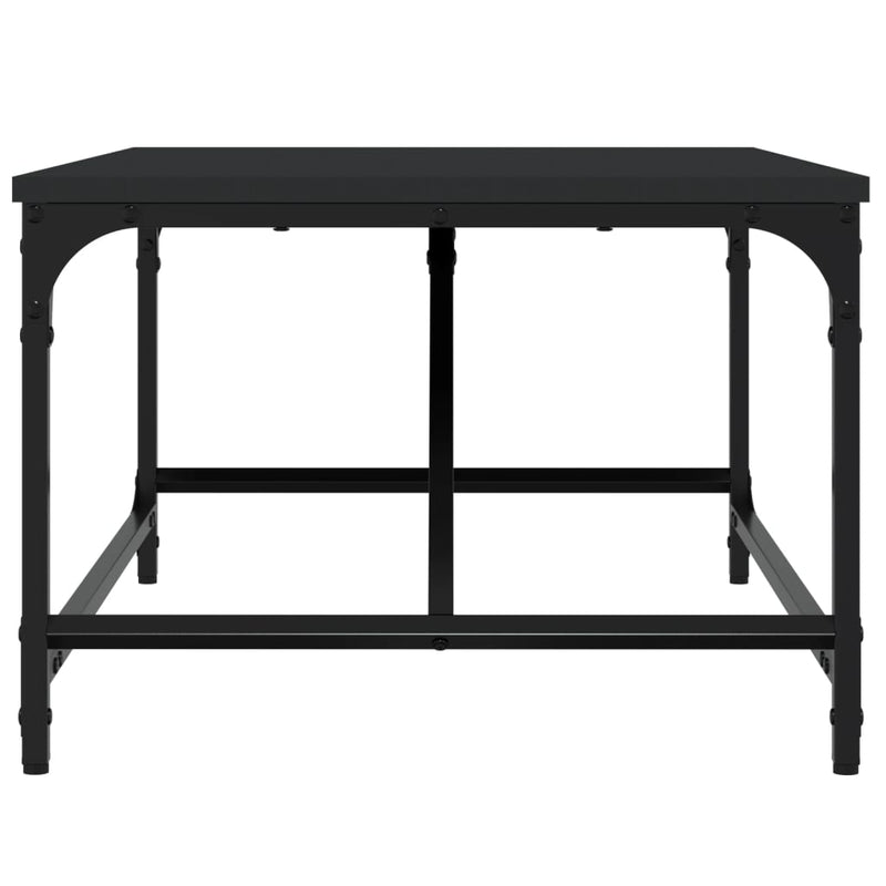 vidaXL fekete szerelt fa dohányzóasztal 75 x 50 x 35 cm