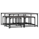 vidaXL 5 db szürke sonoma színű szerelt fa rakásolható dohányzóasztal