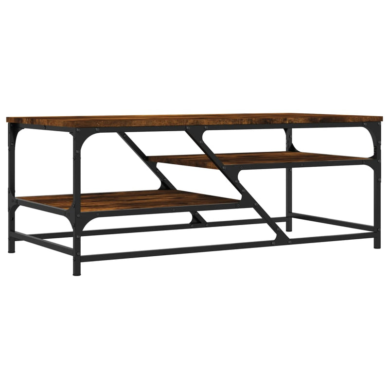 vidaXL füstös tölgy színű szerelt fa dohányzóasztal 100 x 49 x 40 cm