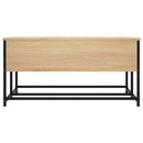 vidaXL sonoma tölgy színű szerelt fa dohányzóasztal 80x80x40 cm