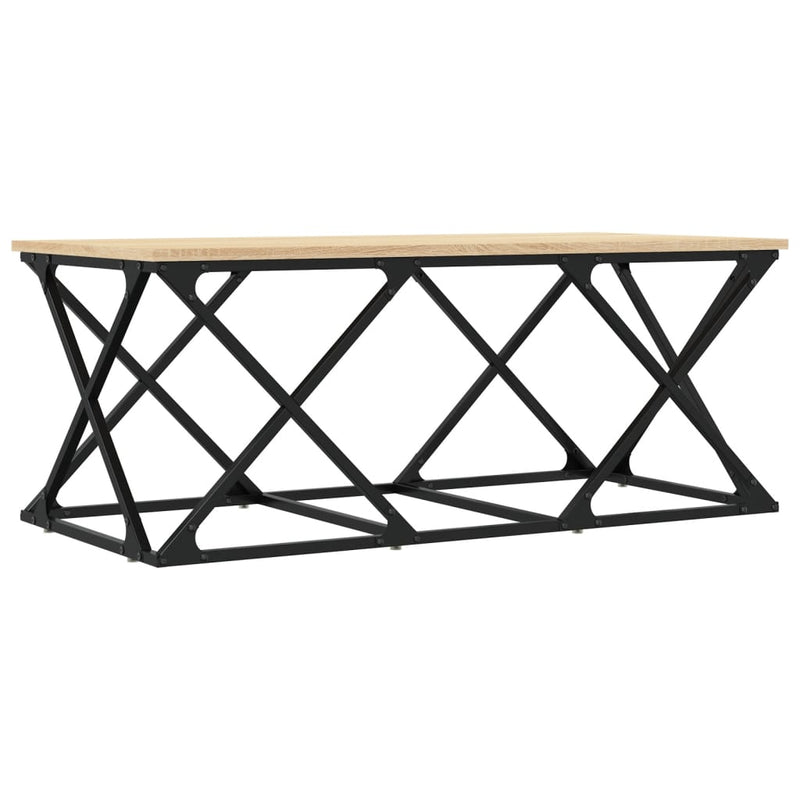 vidaXL sonoma tölgy színű szerelt fa dohányzóasztal 100 x 49 x 40 cm