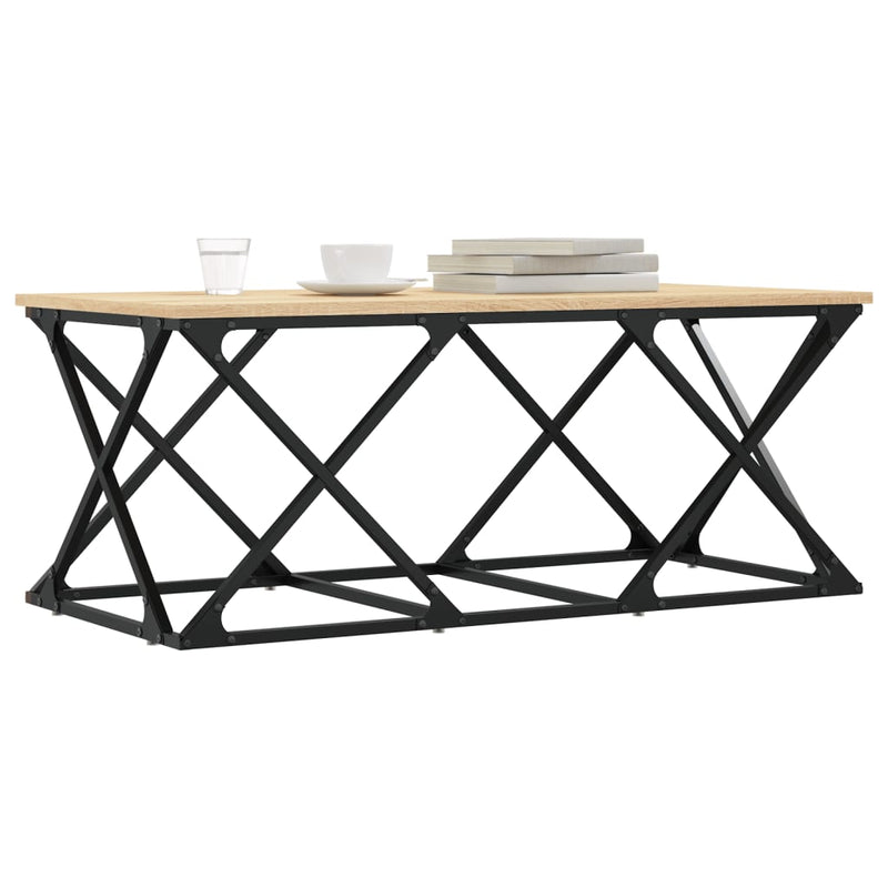 vidaXL sonoma tölgy színű szerelt fa dohányzóasztal 100 x 49 x 40 cm