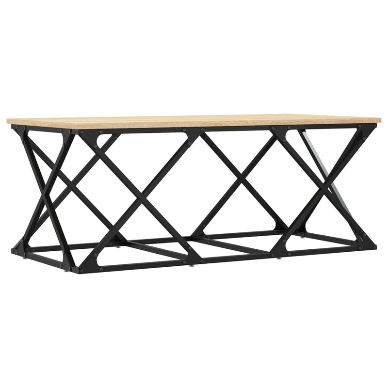 vidaXL sonoma tölgy színű szerelt fa dohányzóasztal 100 x 49 x 40 cm