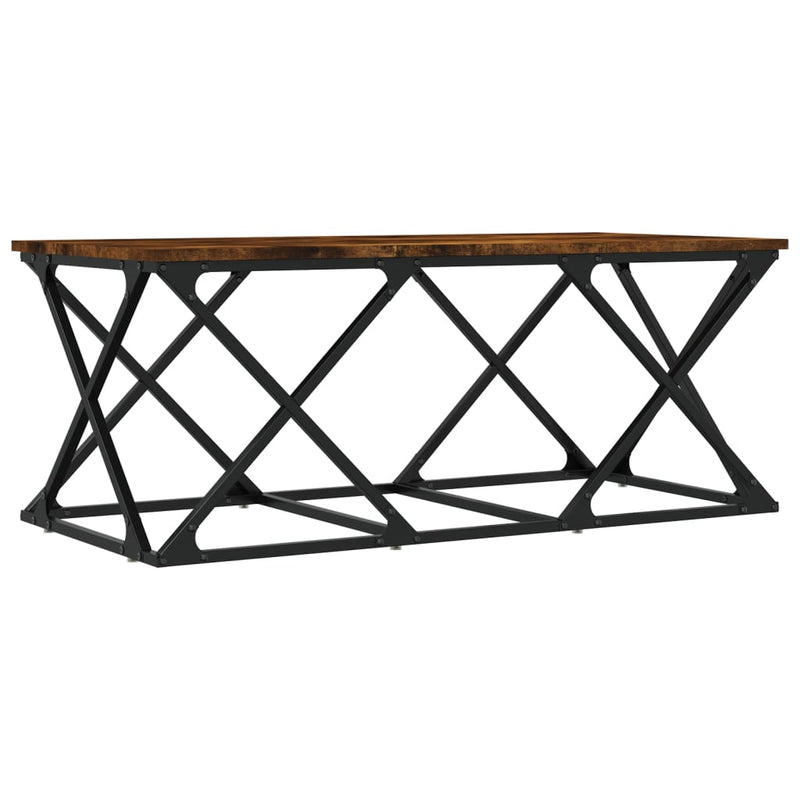 vidaXL füstös tölgy színű szerelt fa dohányzóasztal 100 x 49 x 40 cm
