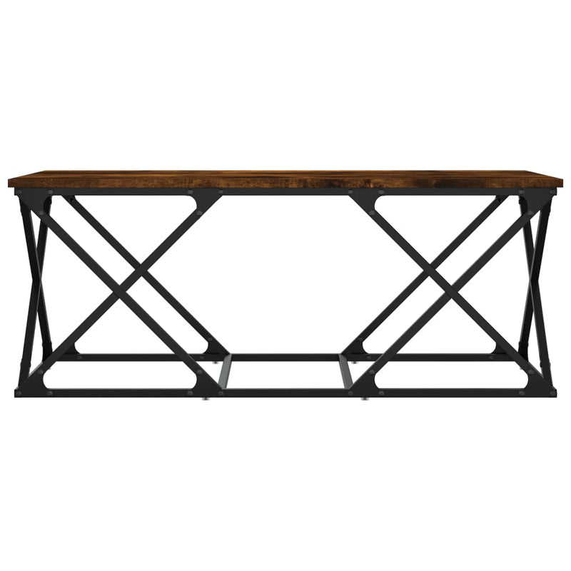 vidaXL füstös tölgy színű szerelt fa dohányzóasztal 100 x 49 x 40 cm