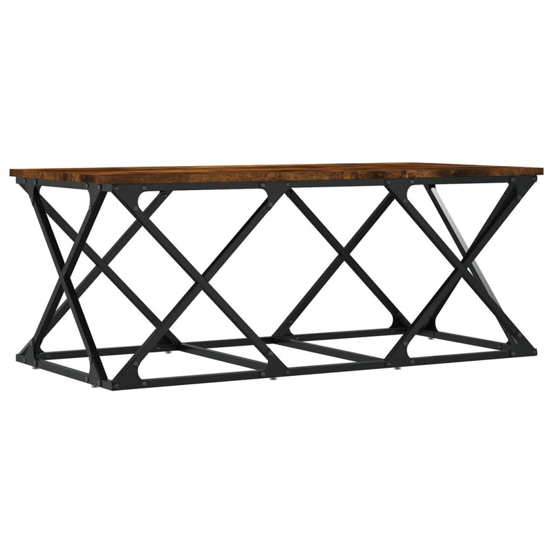 vidaXL füstös tölgy színű szerelt fa dohányzóasztal 100 x 49 x 40 cm