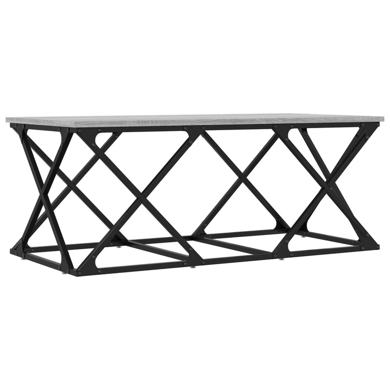 vidaXL szürke sonoma színű szerelt fa dohányzóasztal 100 x 49 x 40 cm