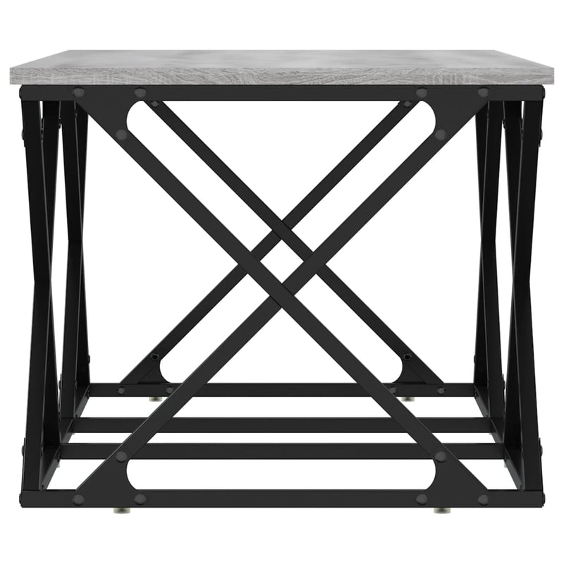 vidaXL szürke sonoma színű szerelt fa dohányzóasztal 100 x 49 x 40 cm
