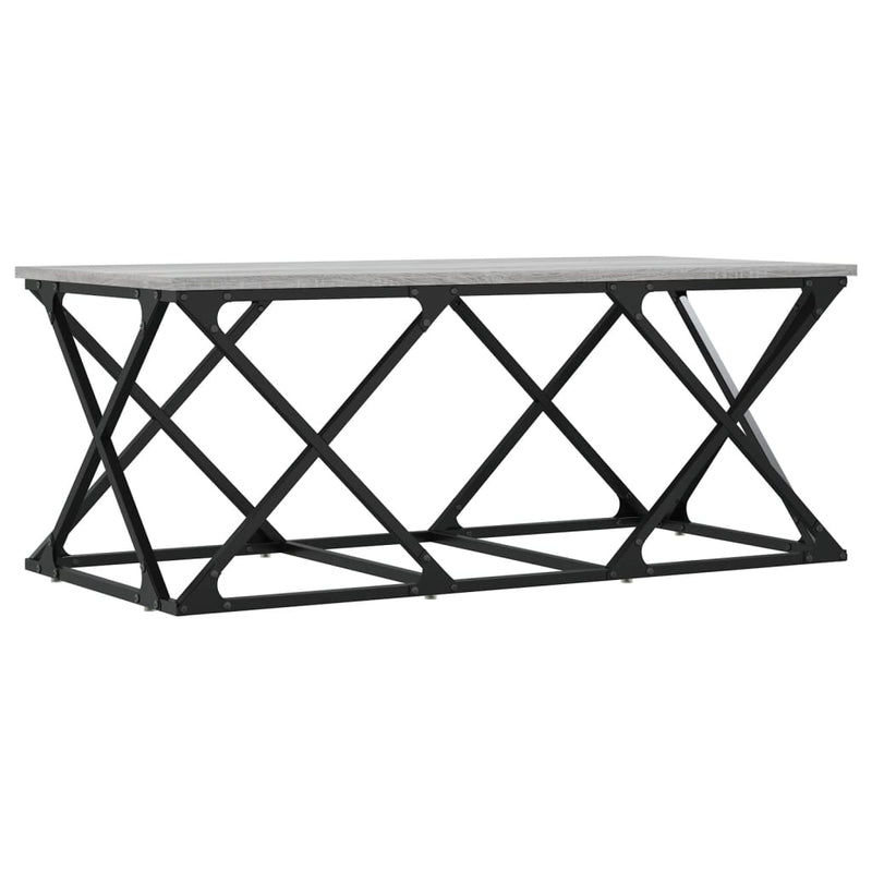 vidaXL szürke sonoma színű szerelt fa dohányzóasztal 100 x 49 x 40 cm