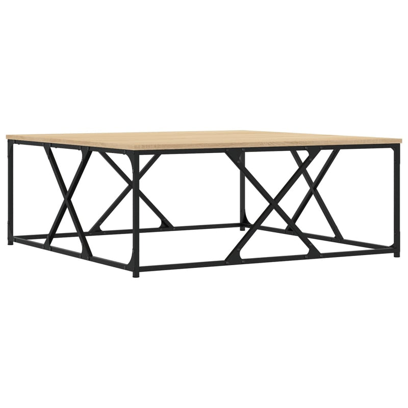 vidaXL sonoma tölgy színű szerelt fa dohányzóasztal 100x100x40 cm