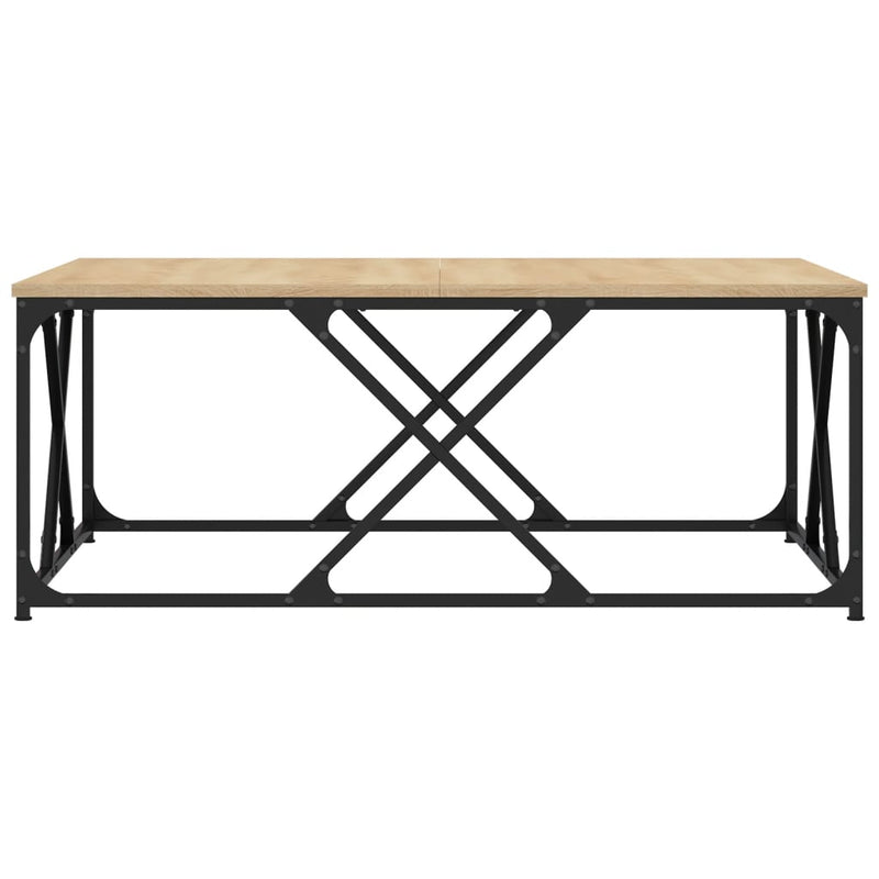 vidaXL sonoma tölgy színű szerelt fa dohányzóasztal 100x100x40 cm