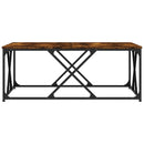 vidaXL füstös tölgy színű szerelt fa dohányzóasztal 100x100x40 cm