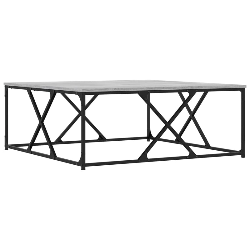 vidaXL szürke sonoma színű szerelt fa dohányzóasztal 100x100x40 cm